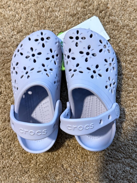 CROCS Other - CROCS Kids' Light Lavender Floral-Perforated Clog